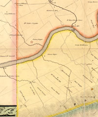 1852 Jefferson County map showing the River Farm
