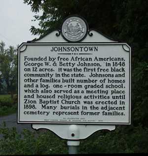 roper-cemeteries/Johnsontown Historical Sign