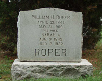 William and Sarah Roper headstone
